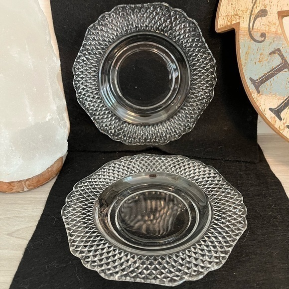 Vintage Other - Vintage Cambridge Bread Plate 6” Diamond Point Pattern Set of Two